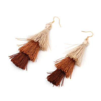 

Cute Three Color Tassel Hook Fringe Boho Dangle Drop Earrings Women Jewelry UK