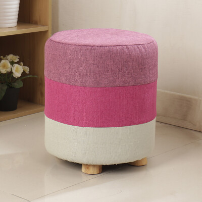 

Small B Simple Round Bench Cloth Stool Lazy Computer Stool Purple AM11