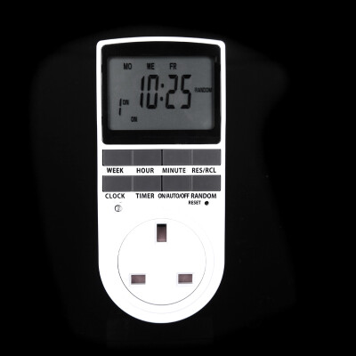 

Digital LCD Power Programmable Timer Switch Summer Random Function UK Plug