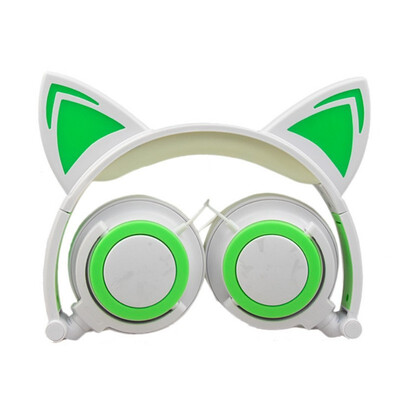 

Childrens cartoon cat ears light-emitting folding mobile phone music headset