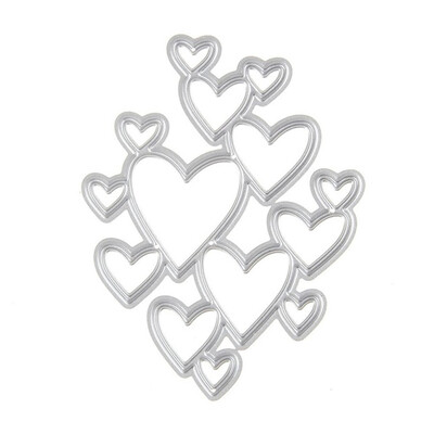 

UpperX heart Wafer Die Cut Metal Machine Create Decorative Embossing Scrapbooking Seal Craft Dies Steel Cuts Paper Card Stencil