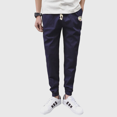 

Law Lun Men's Casual Pants Korean version of the simple Harlan beam pants 355-CK88 navy blue
