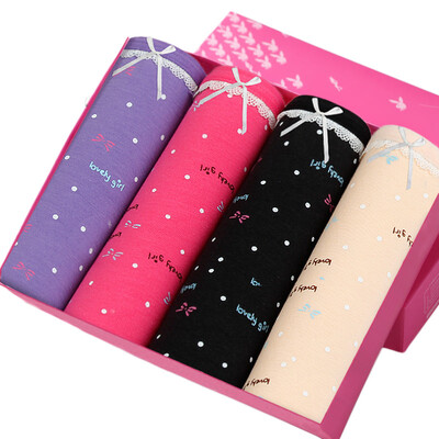 

Playboy PLAYBOY 5675 Women&39s Underwear Leggings Women&39s Triangle Underwear Waist Cotton Underwear Women 4 Gift Boxes Multicolor L