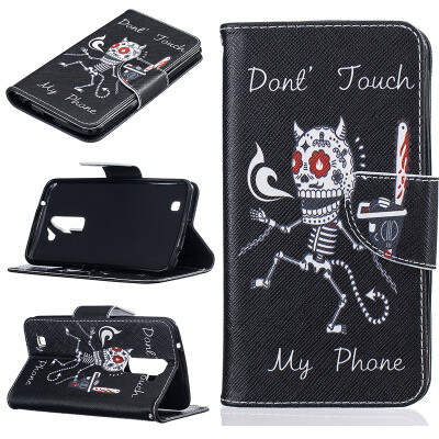 

Bone Design PU Leather Flip Cover Wallet Card Holder Case for LG K10