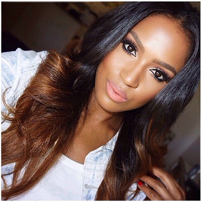 

T1b30 Loose Wave Ombre Brazilian Human Hair Lace Front Wigs with Baby Hair 130 Density for Black Women