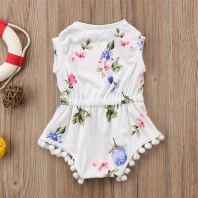 

Newborn Toddler Baby Girl Floral Romper Jumpsuit Tassel OnePiece Bodysuit Outfit