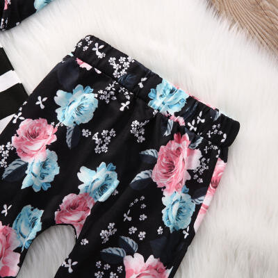 

Kids Baby Clothes Girls Floral Tops Hooded SweatshirtPants 2pcs Outfits Set UK