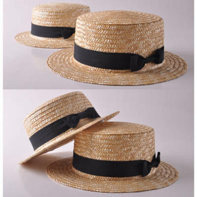 

Fashion Women Daughter Summer Boho Straw Sun Hat Bow Flat Wide Brim Beach Cap