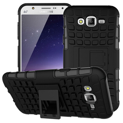 

Fivice Samsung J7 Case TPU anti-fall tire pattern back clip bracket phone case