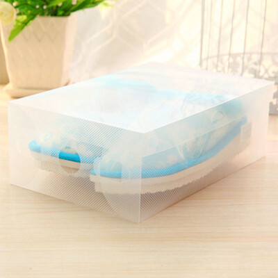 

DIHE Colorful Transparent Shoe Box Flip Handy Foldable Home Storage