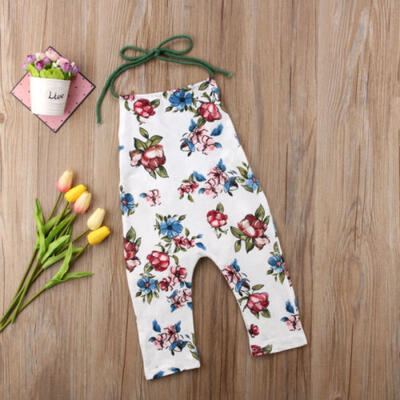 

Toddler Baby Girls Flower Romper Jumpsuit Outfits Sunsuit Sleeveless Clothes