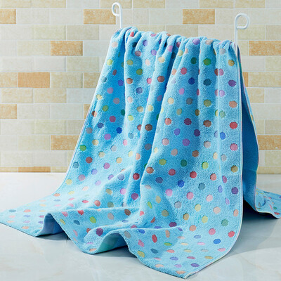 

Juno Covator bath towel color Poka dot jacquard cotton towel 8196BT blue 70 140cm