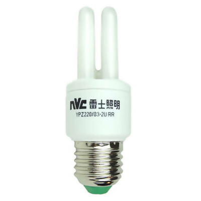 

Jingdong Supermarket] NVC lighting (NVC) energy-saving lamps E27 big mouth 2U3W6500K daylight color (white
