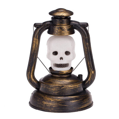 

MyMei halloween LED Luminous Pumpkin Lamp Skull light portable Kerosene Pumpkin Lantern Halloween Decoration JACKOLANTERN Hallowm