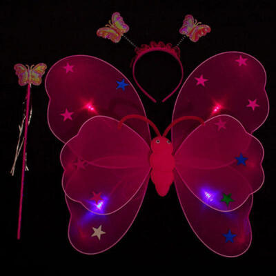 

Girls Boys Kids Wings Butterfly Fancy Dress Up Costume Party Pretend Play