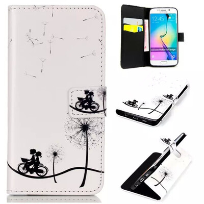 

Bike&dandelion Design PU Leather Flip Cover Wallet Card Holder Case for SAMSUNG GALAXY S6 Edge