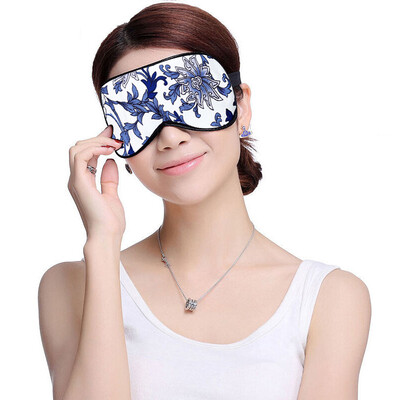 

Gagarin Silk Goggles Silk Goggles Вентиляция Комфортные очки для сна Синий и белый фарфор
