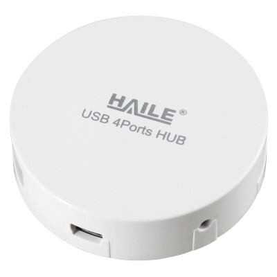 

HAILE Hailai HU-01 мини-раунд 4-портовый USB2.0 настольный компьютер расширение HUB концентратор Apple и другие обычные ноутбуки универсальный разветвитель 80 см белый