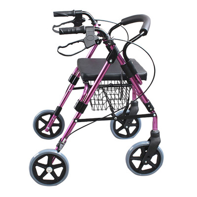 

Foshan Oriental AUFU aluminum walker FS965LH-A folding portable elderly cart four wheelchair walking aids