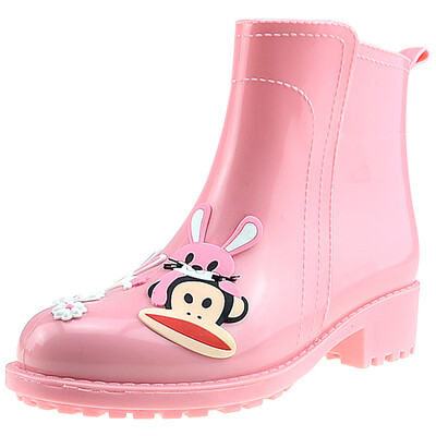 

PaulFrank рот обезьяна дождь сапоги модная рука - окрашенные сапоги дождя водонепроницаемая пластиковая обувь чехол для обуви PF1009 розовый 37 ярдов