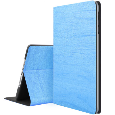 

BIAZE Apple iPad Mini2 31 Case Case Light&Dropped Intelligent Sleep Sleeve Leather Case Wooden Series PB20- Sky Blue