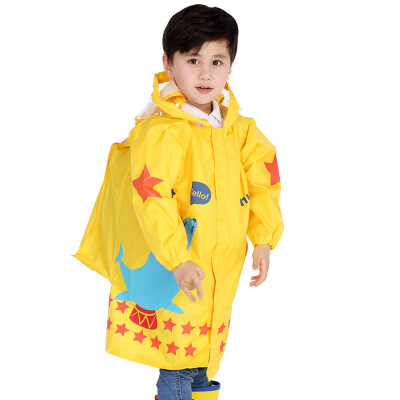 

Hugmii children raincoat windbreak pants boys&girls cute cartoon book with packet of pupils blue deer l