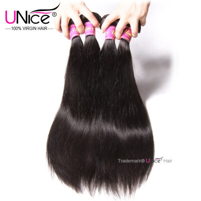 

UNice Hair Peruvian Straight Human Hair Raw Virgin Hair 4 Bundles