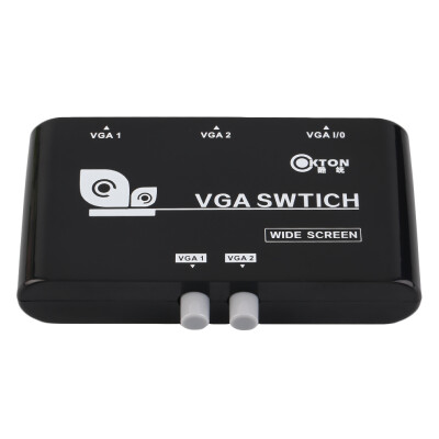 

2 In 1 Out VGA/SVGA Manual Sharing Selector Switch Switcher Box For LCD PC