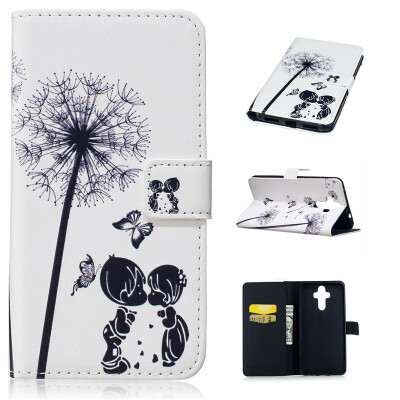 

Children and dandelionDesign PU Leather Flip Cover Wallet Card Holder Case for HUAWEI Mate 9