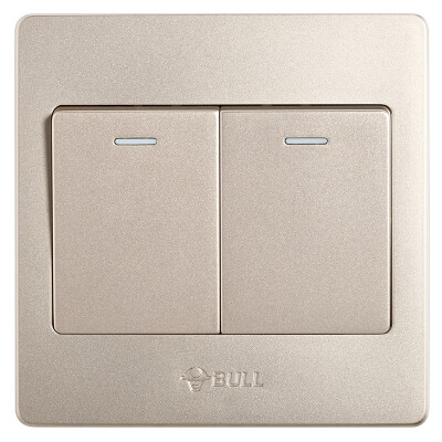 

Bull (BULL) switch socket G07 series four open dual control switch 86 type panel G07K412Y (U6) champagne gold