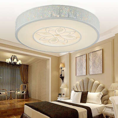 

NVC Ceiling Lamps Living Room Lamps Bedroom Lamps led lamps Modern Simple Creative Iron Light Shadows Round Monochromatic Light (24W 6500k