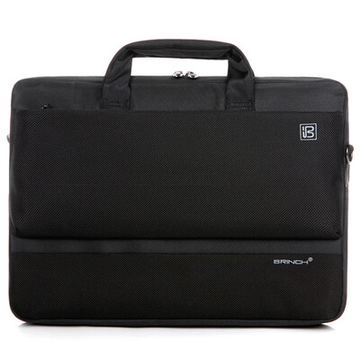 

British BRINCH computer bag 146-inch waterproof nylon material portable shoulder notebook computer bag BW-203 black