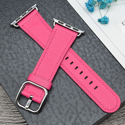 

Kebbit Leather Band for Apple Watch Series 4 3 2 1 38mm 42MM 40mm 44MM Replacement Watch Strap iWatch Band Steel Buckle