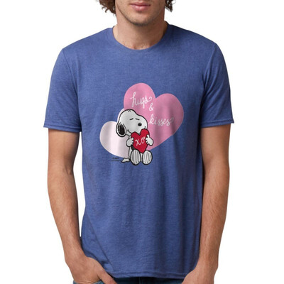 

CafePress - Snoopy - Hugs And Kisses - Mens Tri-blend T-Shirt