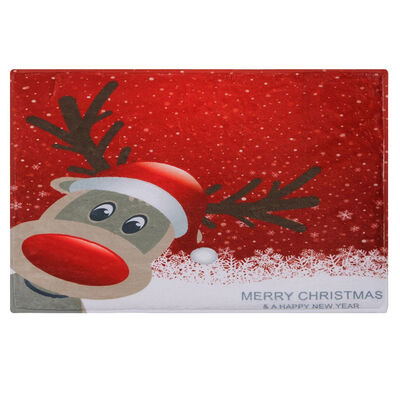 

UpperX Christmas Door Mat Coral fleece Outdoor Carpet Christmas Decorations for Home Xmas Party Favors New Year