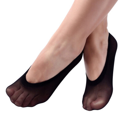 

Langsha ship socks female stealth socks summer ultra-thin socks female shallow mouth silicone non-slip thin section short stockings ice silk socks 6 double color