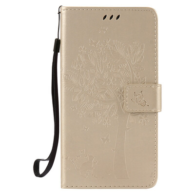 

Gold Tree Design Кожа PU флип крышки Кошелек Карты Держатель чехол для HTC 830