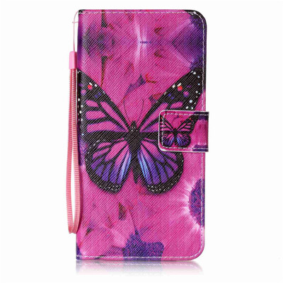 

Black Butterfly Design PU Leather Flip Cover Wallet Card Holder Case for Apple iPhone 6S Plus