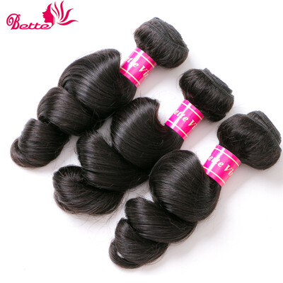 

Human Bettehair Loose wave Hair 3Bundles Virgin Brazilian Length 8" 28" loose Wave Natural color Cheap Hair