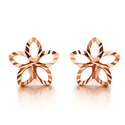 

DEMONE SE0072KJ01 18K Color Gold Stud Earrings Gold Gold Earrings Female Gold Earrings Earrings Flower Earrings