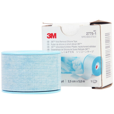 

3M Silicone Cloth Sticker 2775-1 2.5cm * 5.0m Silicone Tape Hand Tear Tape Newborn Children Tape Mild Silicone Non-stick Hair No Damage to Skin