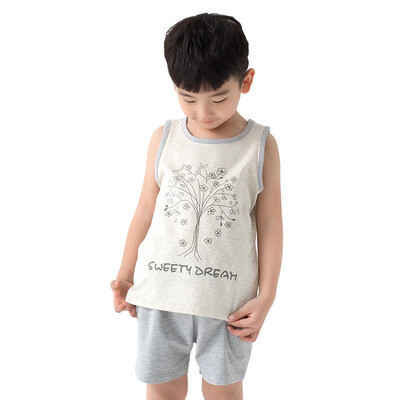 

Yu Zhaolin children's T-shirt boy sleeveless vest shorts home service suit M426626 forest tree 150 yards