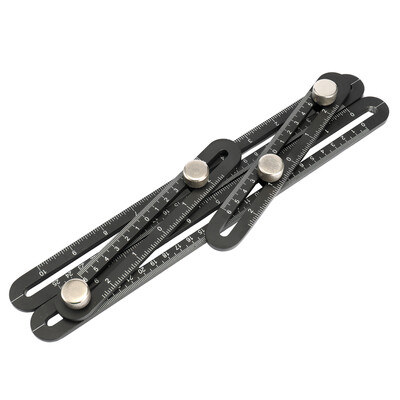 

Multifunctional Four-corner Four-fold Universal Ruler Aluminum Alloy High Precision Multi Angle Measuring Rulers Universal Adjusta