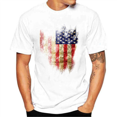 

2018 World Cup Men Plus Size Flag Print Tees Cotton T Shirt Blouse Tops