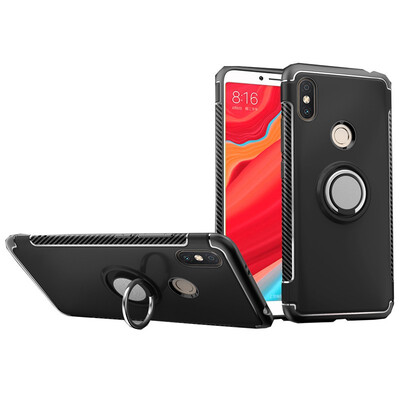 

Fivice Xiaomi Redmi S2 case PC metal ring shell magnetic car bracket TPU phone case