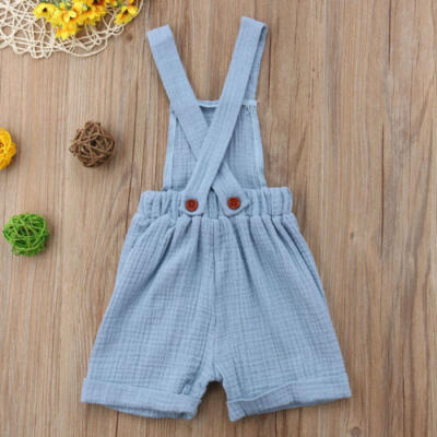 

Newborn Kids Baby Boy Girl Clothes Outfit Bib Pants Romper Outfits Overalls