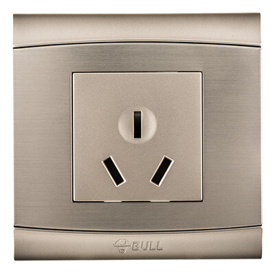 

Bull (BULL) switch socket G19 series open a single control five holes with switch socket 86 type panel G19E333 champagne gold
