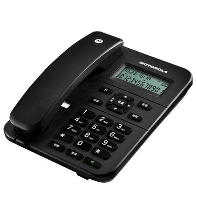 

Motorola (Motorola) CT202C стационарный телефон с набором телефонных аппаратов для вызова звонков дисплей свободный аккумулятор hands-free офис бизнес-центр европейская модная кабельная машина (черный)