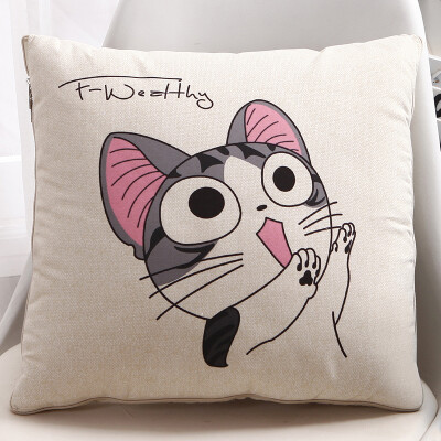 

Jiuzhou deer textile cartoon style underwear pillows beds cushions backs sofa cushions office cushions car waist lumbar cushion core containing a small monster 45x45cm