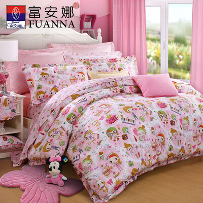 

Fu Anna Housewares Bedding Four Pieces Children&39s Kit Cotton Bed Cover Quilt 4pcs Susan Diary 18m Bed Applicable 230 229cm Pink